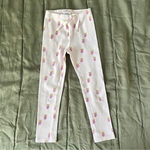 Zara Light Pink Ribbed Strawberry Print Leggings / Size 3-4